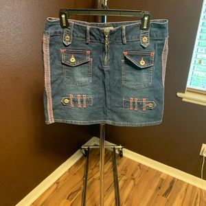 Denim mini skirt